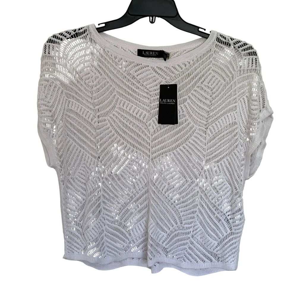Lauren Ralph Lauren Women’s NWT white knit top size medium